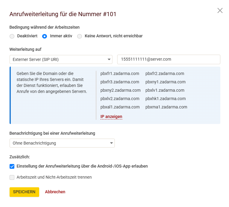 Weiterleitung