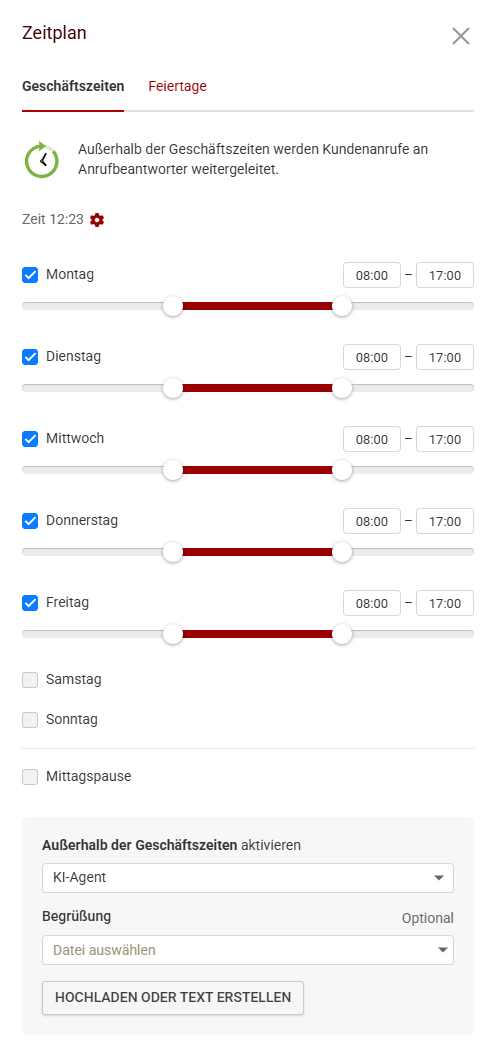 Arbeitszeiten