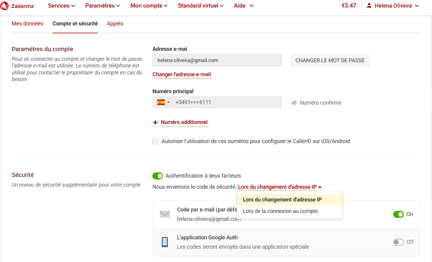 Authentification à deux facteurs