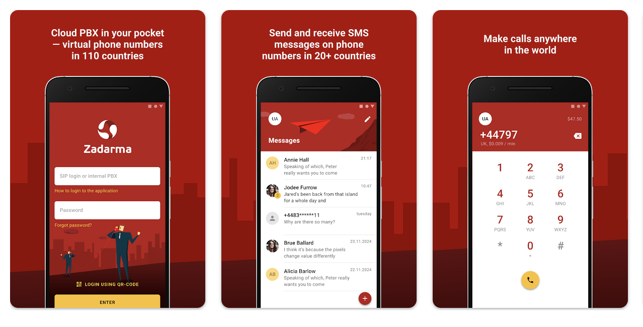 Zadarma app