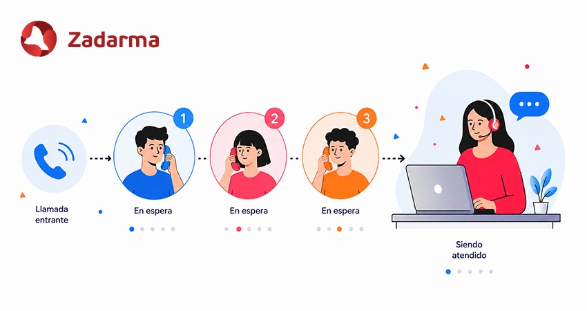 Configuración de cola de llamadas en Zadarma