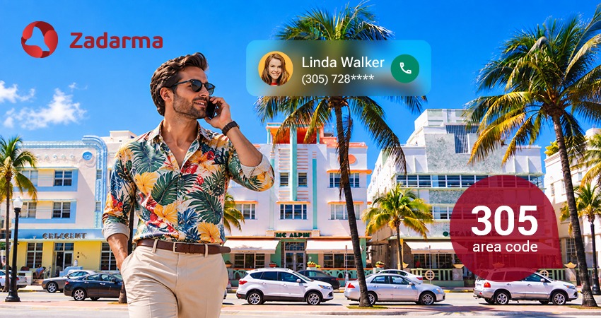 Man talking on the phone in Miami