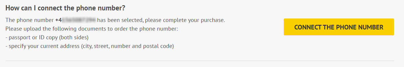 Zadarma How can I connect the phone number?