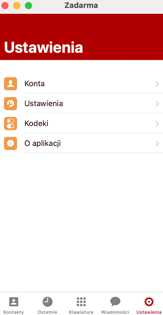 Ustawienia