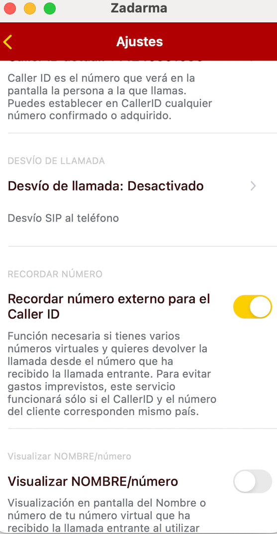 Muestra del nombre