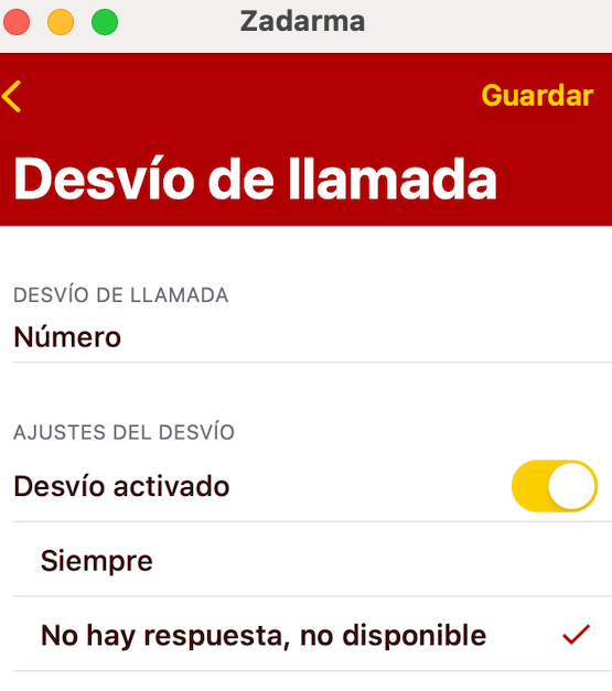 Desvío de llamadas