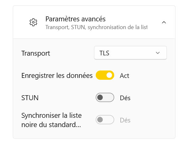 Activation du chiffrement