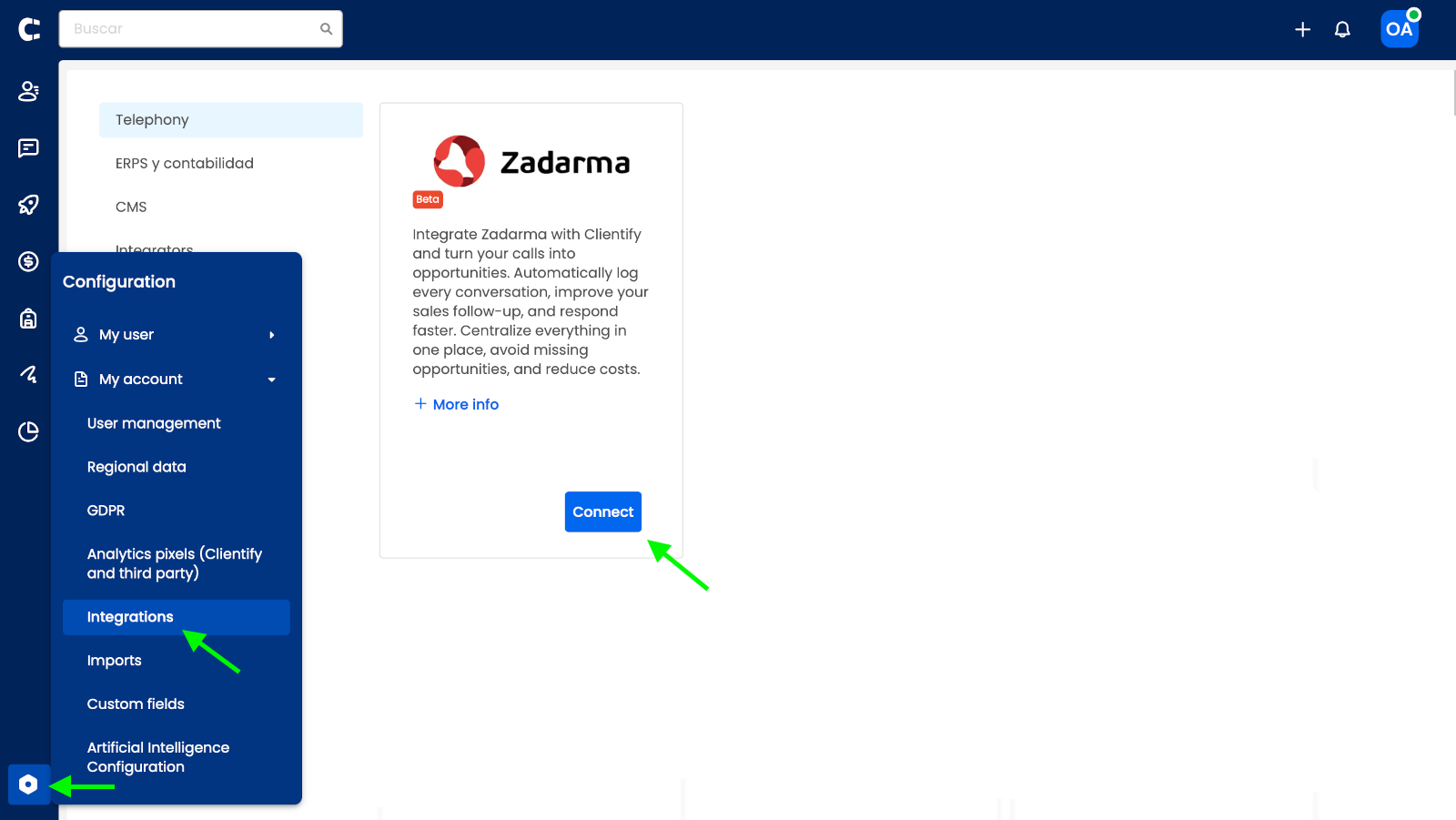 Integrations-Zadarma