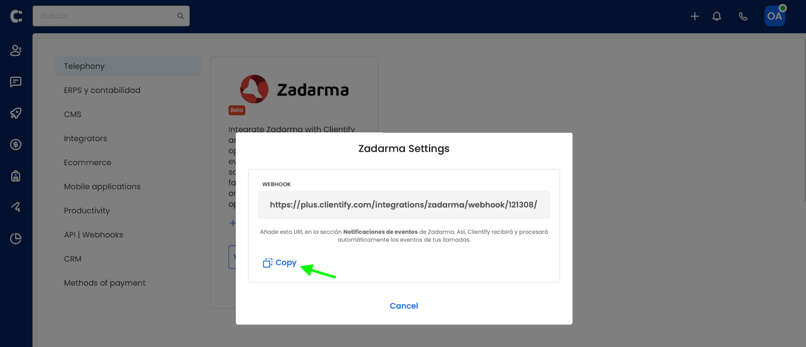 WEBHOOK URL