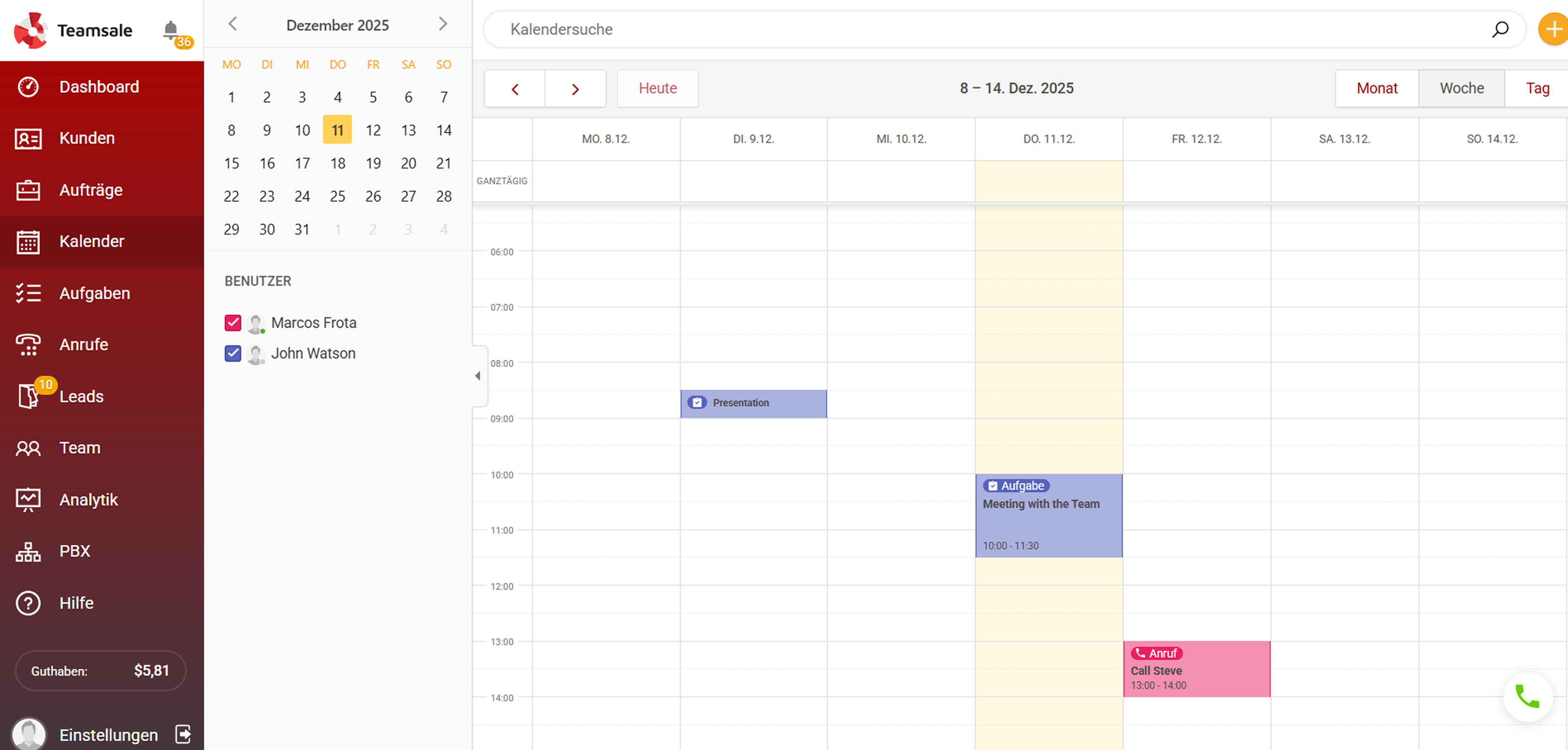 CRM-Eventkalender