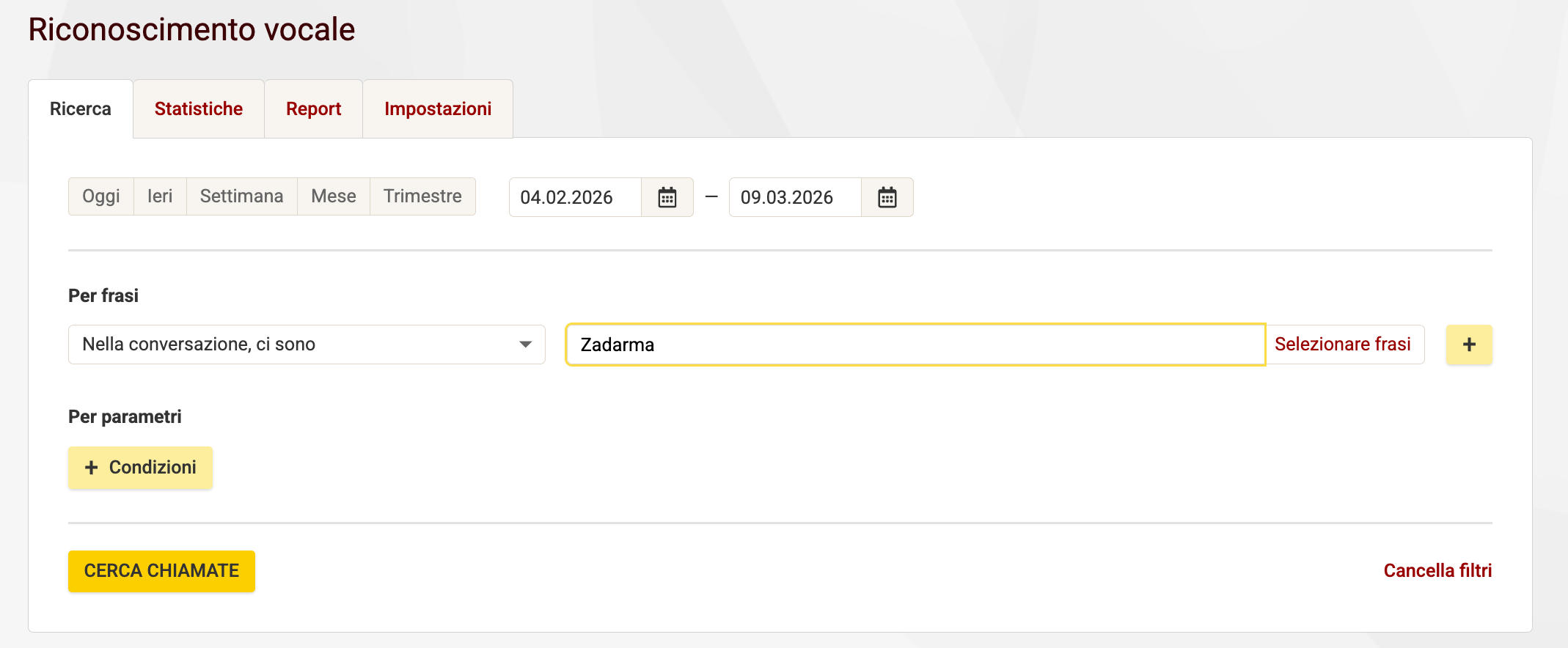 Analisi vocale Zadarma