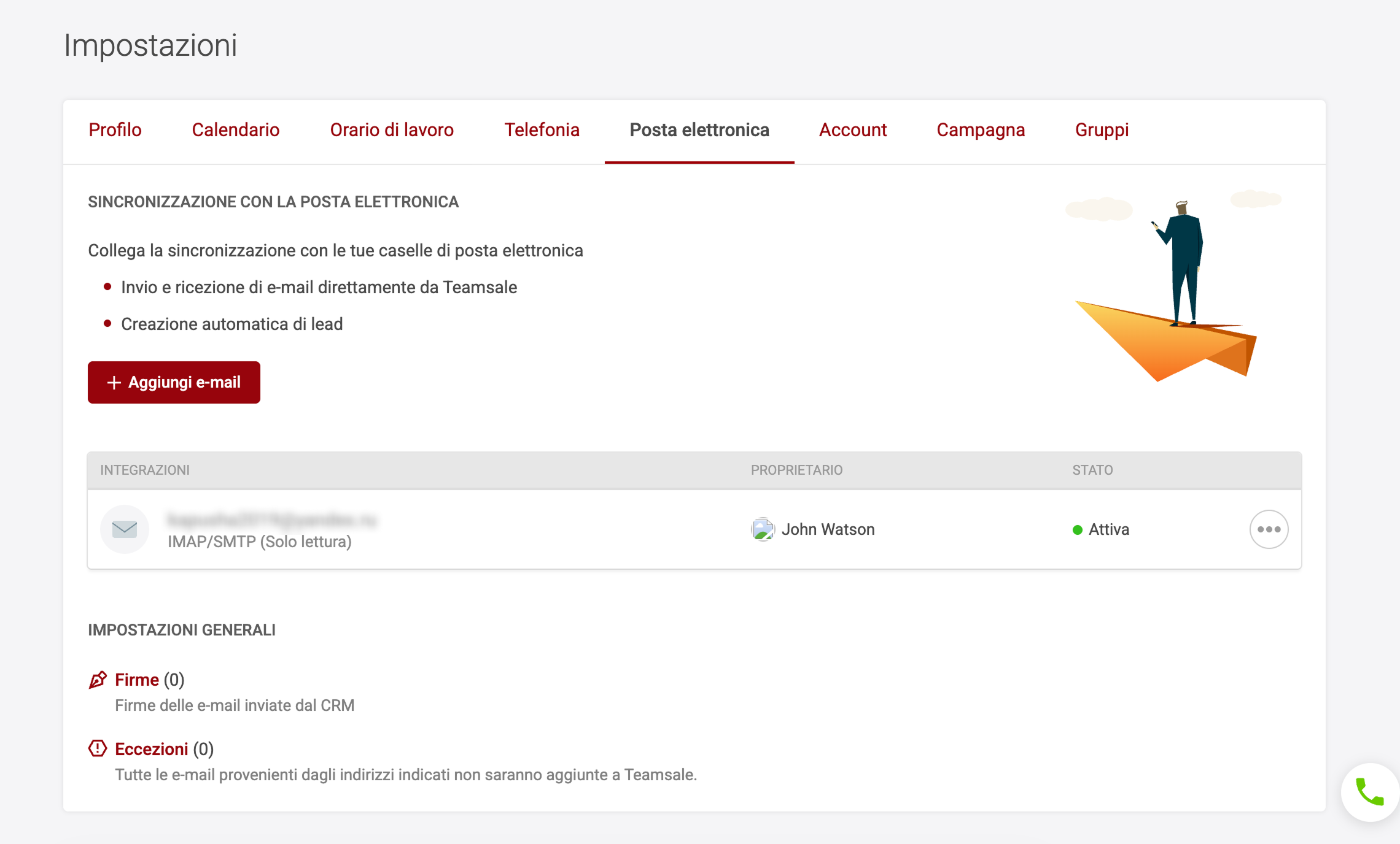 Posta elettronica teamsale