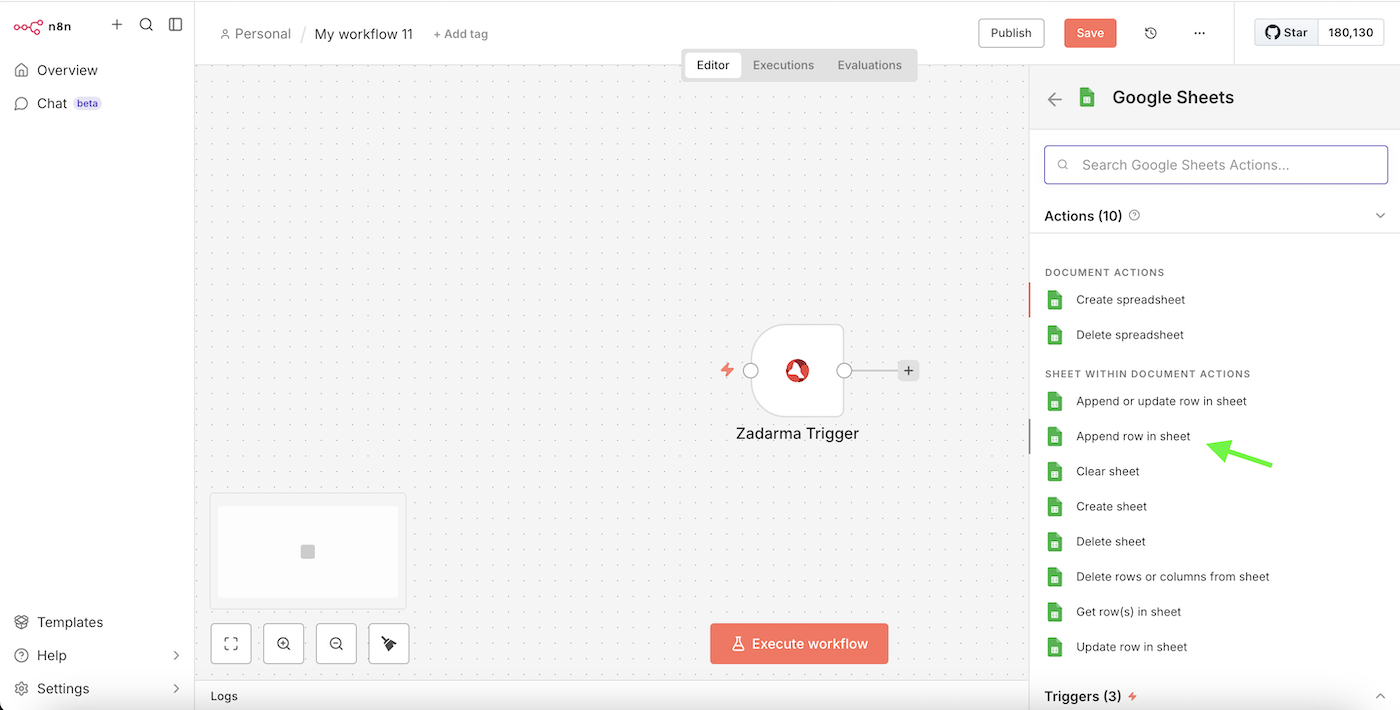Google sheets - Append row in sheets