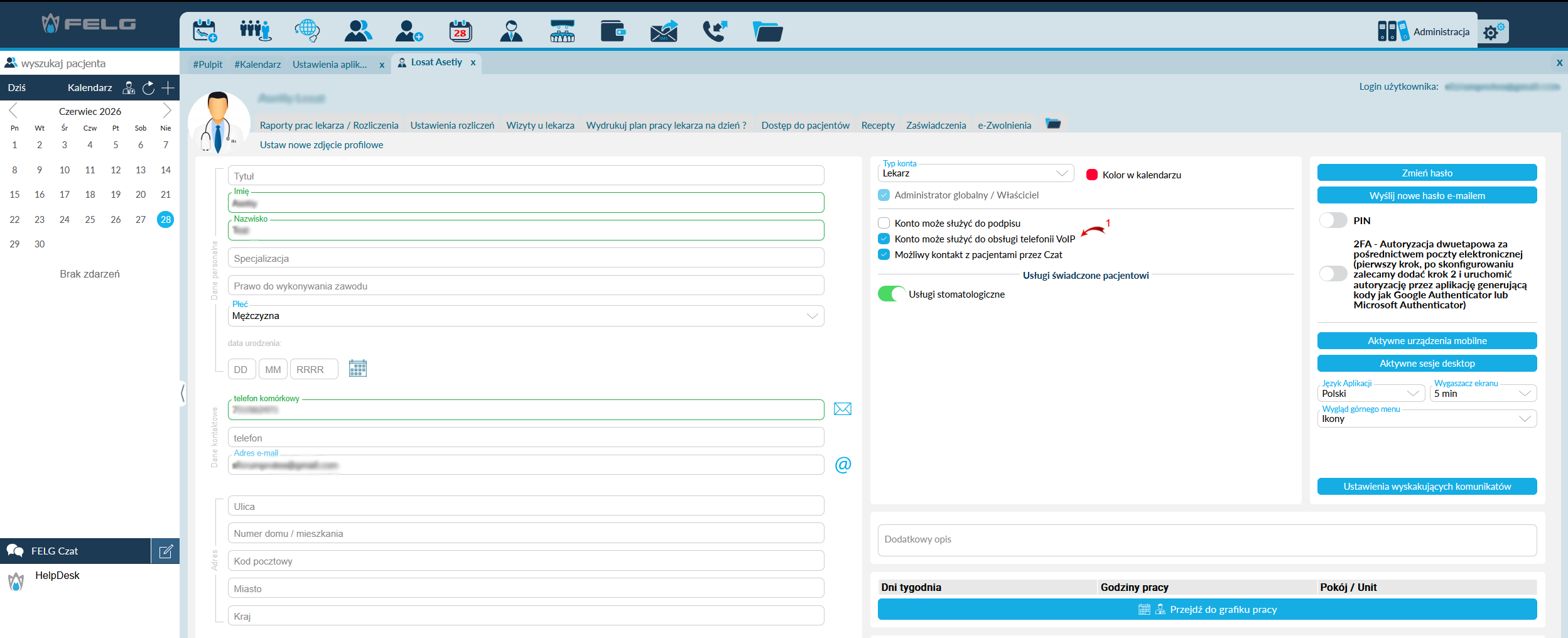 Uprawnienia VoIP FELG