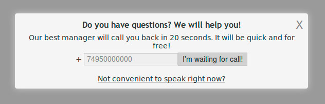 Callback widget