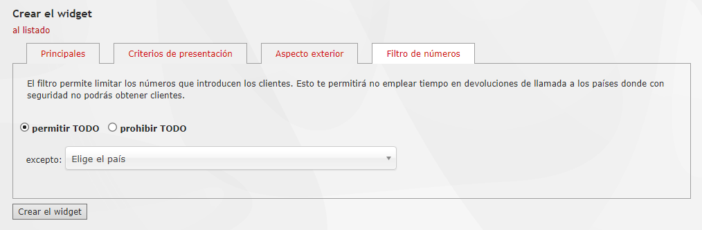 Configuración del widget de devolución de llamada de Zadarma paso cuatro