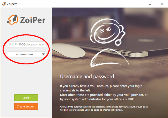 Zoiper para Linux como configurar para usar Zadarma foto sete