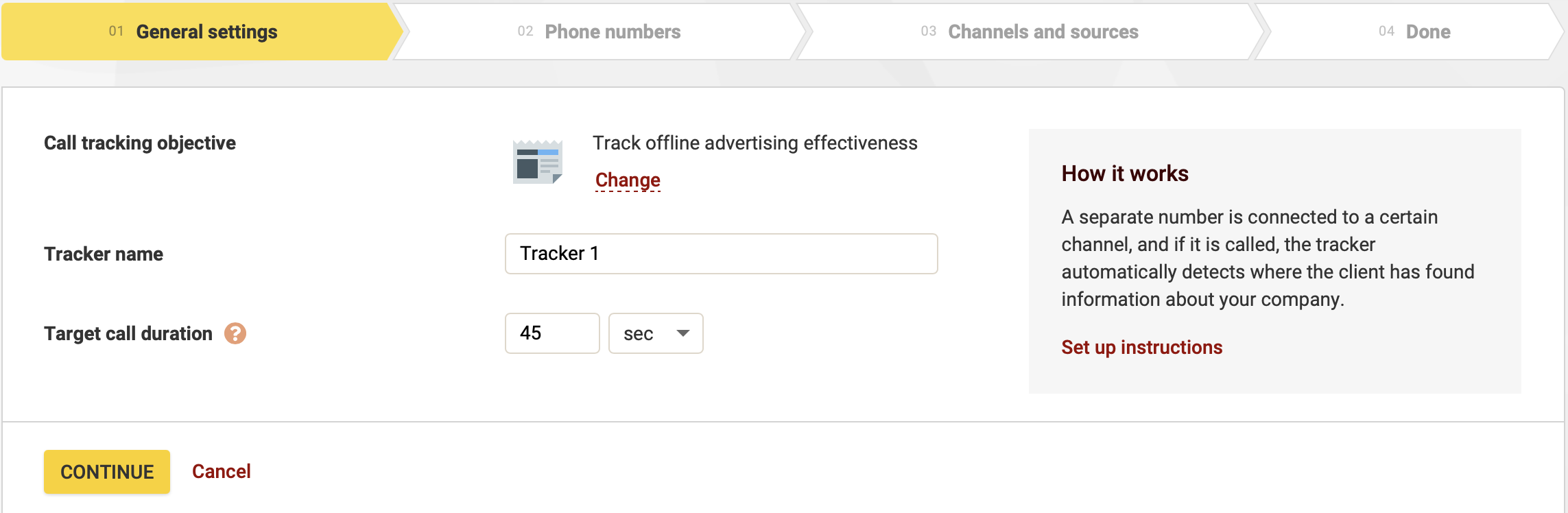 Calltracking Zadarma