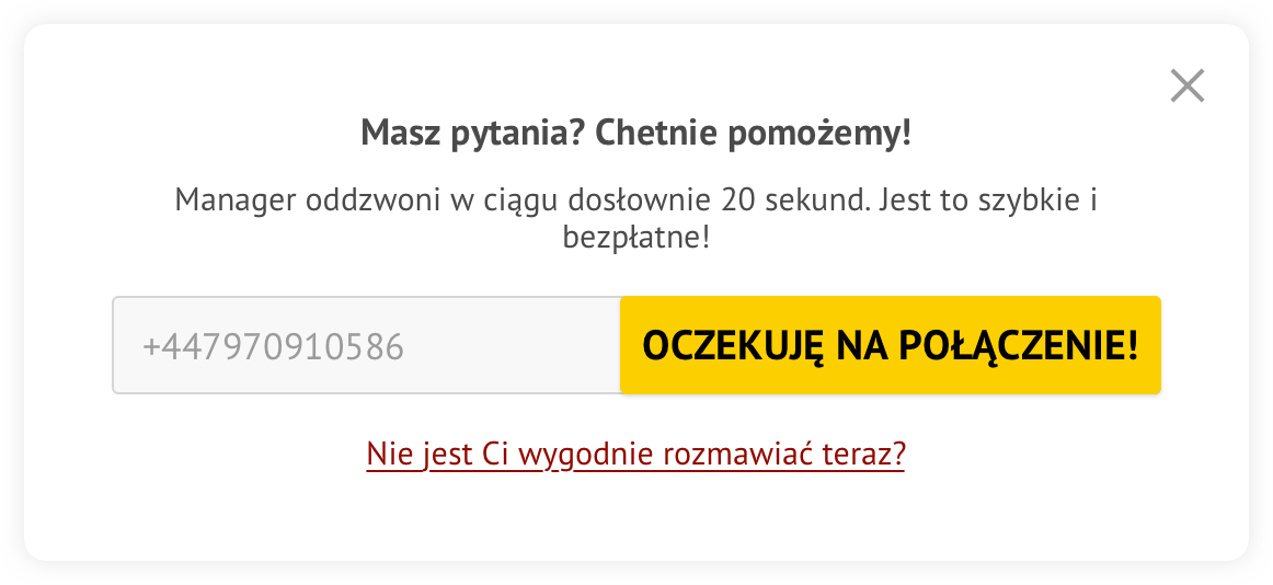 Zadarma callback widget